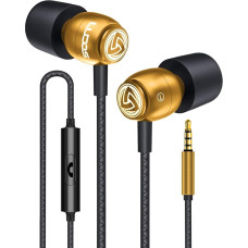 LUDOS Clamour In-Ear Headphones - Wired Earphones with Microphone and Bass, Premium Audio Quality, Memory Foam, Reinforced Cable, Headphones with Volume Control for iPhone, Apple, iPad