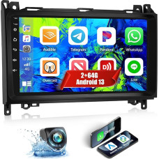 2G + 64G CAMECHO Android 13 Car Radio for Mercedes Benz B-Class W245 Viano Vito W639 Sprinter with Navi Carplay Android Car, 9 Inch Car Radio Touch Display with Bluetooth RDS MirrorLink + Reversing