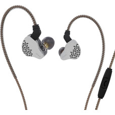 KBEAR Rosefinch NEX Biomembrane DD In-Ear Monitor with Removable 4-Core OFC Wire IEMs Earphones for Stage Drummers Singer (Black, with Microphone)