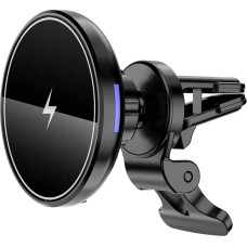 Magnetic Wireless Car Mount, 15W Strong Magnetic Safe Fast Qi Charger Car Phone Mount Compatible with iPhone 14 13 12 Pro Plus Max Mini Magnetic Case (Black)