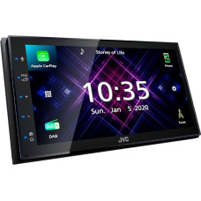 JVC KW-M565DBT - Without Drive, Apple CarPlay, Android Car, 17.3 cm Capacitive Touch Screen, DAB+/FM, USB Mirroring for Android, Bluetooth Handsfree, Sound Processor, 4 x 50 W, Black