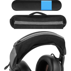 Geekria Large Headband Cover with Velcro and Headband Pad Set/Headband Protector with Zipper, No Tools Required, Compatible with Corsair, JBL, Logitech, Razer, Sennheiser, Turtle