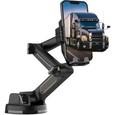 Annadue Truck Phone Holder, 16.9 Inch Long Sleeve Heavy Duty Truck Phone Holder, Dashboard Windscreens Phone Mount. Black