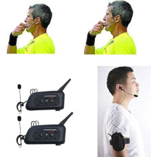 Maxquall Referee Headset 2 Referees Full Duplex Football Wireless Headsets Wireless Football Headsets Headphone Football Referee Communication