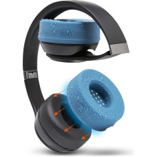 WC SweatZ Solo - Patented Sweat Protection Ear Pads for Beats Solo 4, Solo 3 and Solo 2 Made by Wicked Cushions | Sweatproof and Machine Washable | Blue Slate