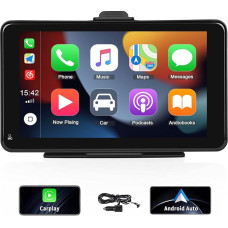 Camecho CarPlay & Android Auto Wireless Car Radio Speaker, 7-Inch Car Radio, Touch Display with Bluetooth, FM, Mirror Link, Siri, for All Car Types