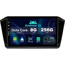 SXAUTO ¦ 8G+256G ¦ Android 13 IPS Car Radio for VW Passat B8 Magotan (2016-2020) - Wireless Carplay & Android Car - LED Camera + Mic - DAB Fast-Boot Steering Wheel 360-CAM DSP WiFi -2 DIN 10.1 Inch