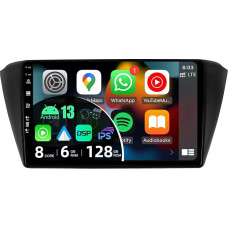 BXLIYER - [6G+128G] - Android 13 Car Radio for VW Skoda Fabia (2015-2019) - Wireless CarPlay Android Car - Camera + Mic - IPS 9 Inch 2 DIN - DAB Steering Wheel Control Fast Boot 360-CAM WiFi DSP