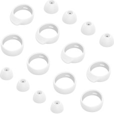 Hemobllo -16 Pack Compatible with Samsung Galaxy Buds/Buds+ Soft Silicone Earplugs Ear Hook Ear Pads Earplugs White