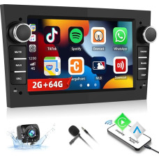 2G + 64G CAMECHO Android13 Car Radio for Opel Astra Corsa Vauxhall Meriva Zafira with Wireless Carplay Android Car, 7 Inch Touchscreen Bluetooth Car Radio GPS WiFi FM RDS SWC Reversing Camera