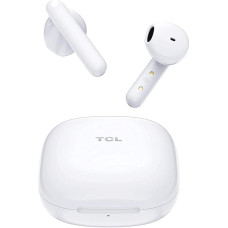 TCL - MOVEAUDIO S150 Wireless Headphones (Bluetooth 5.0, Fast Charge, Extra Thin Charging Case, Up to 3.5 Hours Listening Time, Touch), White