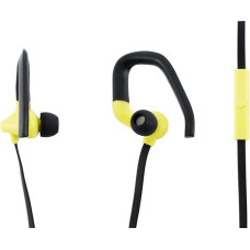 aiino - GO SPORT Ergonomic Earhook Earbuds with Mic. | Maximum Stability | Compatible with iPhone, Samsung & Huawei Smartphones | Developed for Sports Activities | Smartphone Accessories - Yellow