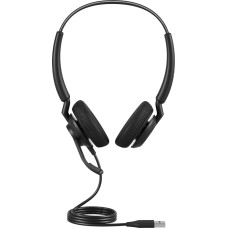 Jabra Engage 40 Wired Stereo Headset with Noise Cancelling 2-Mic Technology and USB-A Cable, Ultralight - Compatible with All Leading UC Platforms such as Zoom and Unify - Black