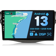 BXLIYER Android 12 IPS Car Radio Suitable for Toyota RAV4 (2007-2012) - Built-in CarPlay Android Car - Free Reversing Camera - 2G + 32G - 9 Inch 2 DIN - DSP DAB Steering Wheel Control WiFi Fast Boot