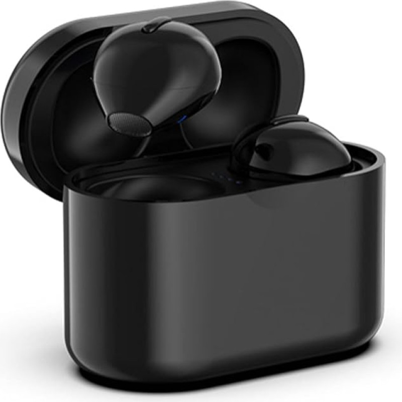 Xmenha Kleinst Sleep Headphones Wireless Bluetooth Invisible Mini Headphones In-Ear Earphones for Work Sleeping Hidden Headsets for Side Sleepers Sleeping in Ear Wireless Earbuds (Dark Black)