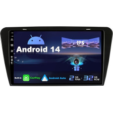 SXAUTO Android 12 IPS Car Radio Suitable for Skoda Octavia (2014-2018) - Built-in CarPlay / Android Car - Reversing Camera Free - 2G + 32G - Steering Wheel Control DAB Fast Boot WiFi DSP - 2 Din 10.10.1 Inch