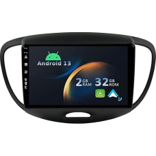 YUNTX Android 12 Car Radio for Hyundai Grand i10 (2007-2013) 2 DIN [Integrated Wireless CarPlay/Android Car/GPS]-9 Inch IPS 2.5D 1280 * 600 Free Camera DAB/Steering Wheel