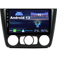 SXAUTO Android 12 IPS Car Radio Suitable for BMW 1 Series E81/E82/E87/E88 (2004-2012) - Built-in Carplay/Android Car - Camera Free - 2G + 32G - Steering Wheel Control DAB WiFi Fast Boot 4G - 2 DIN 9