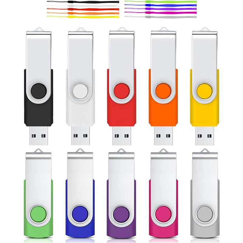 USB rašiklių kortelės pagrindas USB 2.0 besisukantis rašiklis Nešiojamoji atmintinė (įvairiaspalvė su šonu) 32 GB 10 spalvų