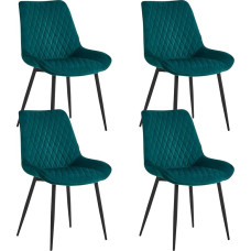Colenis - Adama Dining Chair Set Van (4, Petrol)