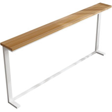 Konsolinis staliukas Siauras įėjimo staliukas, šoninis staliukas už sofos, konsoliniai staliukai, siauras sofos staliukas su mediniu viršumi ir metaliniu rėmu, siauras sieninis staliukas svetainei, įėjimui, prieškambariui, paprastas