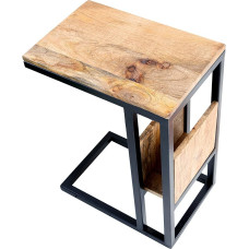 riess-ambiente.de Pramoninis nešiojamųjų kompiuterių stalas Concierge 45 cm Mango medienos šoninis stalas su lentyna