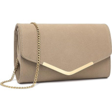 Miss Lulu Damen Umschlag Clutch Elegant Abendtasche Brauttasche Umschlag Clutch Tasche Handtasche mit Kette für Hochzeit Party Prom