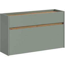 xonox.home Drive Shoe Chest 61 x 110 x 32 cm in Sage and Artisan Oak Replica - Hallway Chest of Drawers - Modern Shoe Cabinet for Hallway & Entrance Area - Minimalist & Functional