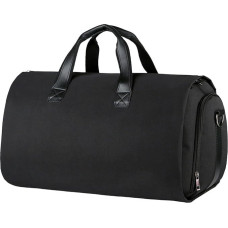 Foldable Carry On Duffle Bag, Men's Travel Suit Duffle, Women's Foldable Suitcase Bag, Lightweight Travel Garment Bag, Duffle Suit Bag, Carry On Garment Duffle Bag for Travel Suit, black, See