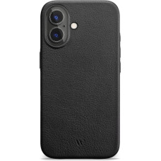 WIIUKA Case for iPhone 17, Leather from Germany, Leather Extra Thin, Premium Mobile Phone Case, Qi, Skiin, Black