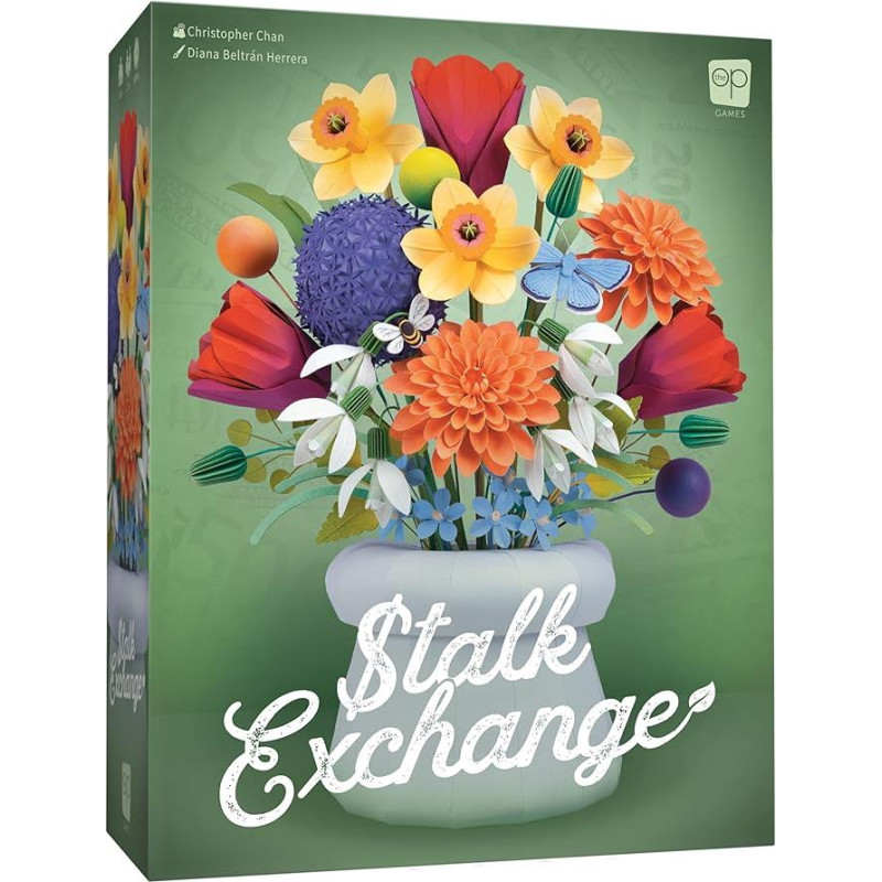 USAopoly Stalk Exchange stalo žaidimas Gražus strateginis žaidimas gėlių ir sodininkystės tematika Greitas ir smagus žaidimas 10+ metų amžiaus 2-5 žaidėjai anglų kalba