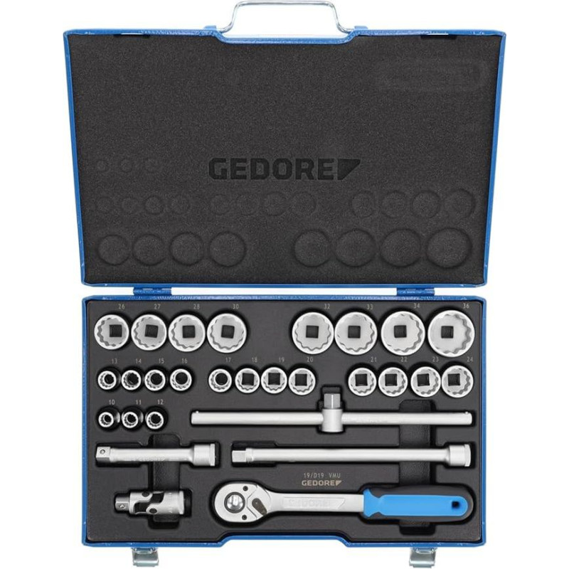 Gedore D 19 VMU-10 Galvučių rinkinys 1/2