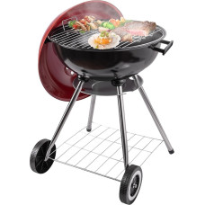gzcmxh Charcoal Barbecue - 18 Inch Portable Charcoal Grill with Handle and Wheels - Kettle Barbecue for Outdoor, Backyard, Picnics, Party Parties