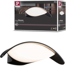 Paulmann Mesana 94765 LED Outdoor Wall Light IP44 12 W 800 lm 240 x 165 mm Anthracite Aluminium 3000 K Seawater Resistant Outdoor Wall Light