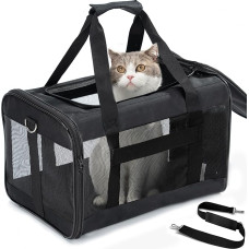 HITSLAM Dog Box Foldable Dog Transport Box Cat Transport Box Cat Box Transport Box Cat Bag for Dogs, Cats, Airline Approved, Travel-friendly Transport Bag (M)