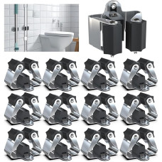 3-H Household Device & Garden Tool Holder, Wall Mount, Broom Holder For The Garden Shed & Garage, Broom Clamp for Doors, Walls, Up To 4 Kg