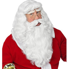 WIDMANN 46943 Santa Wig Beard and Moustache, White