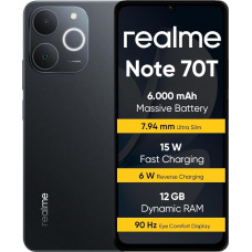 realme Note 70T Smartphone 4+128GB Black