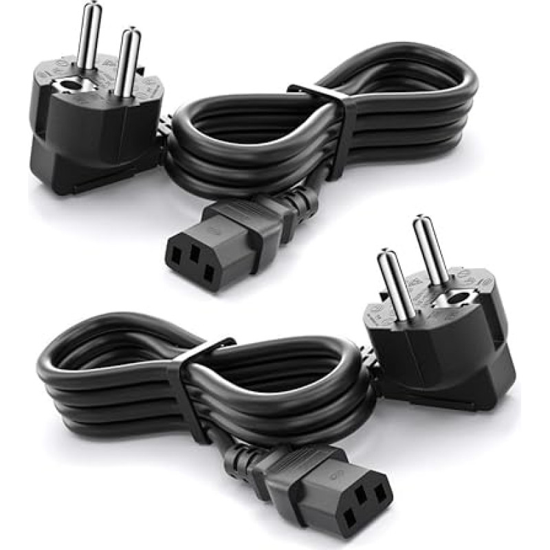 (2 x 3 m) 3 kontaktų kištuko įkrovimo kabelis, CYD monitoriaus kabelis, maitinimo kabelis 250 V 10 A, suderinamas su projektoriaus maitinimo kabeliu, monitoriaus LG HP HP Philips Samsung