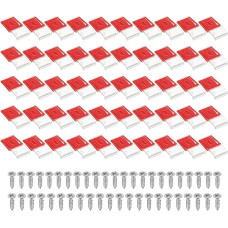 PATIKIL 150 LED šviesos juostų laikiklių pakuotė, 10 mm lauko šviesos laikikliai, lipnus LED šviesos laikiklis, kabelių organizatorius su tvirtinimo varžtais, skaidrus