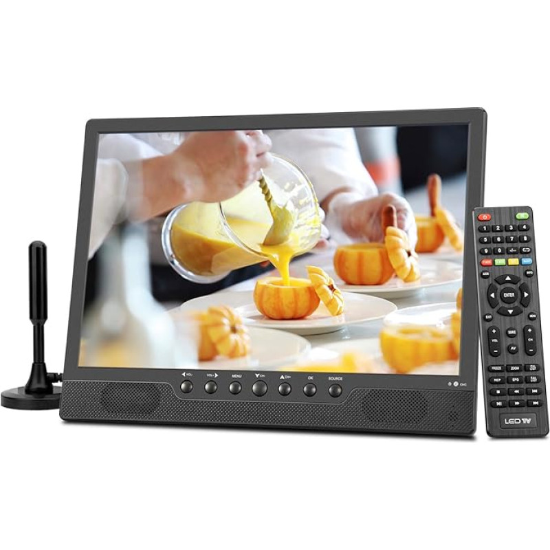 KCR 14,0 colių skaitmeninis DVB-T2 nešiojamasis televizorius, 