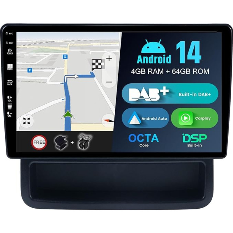 BXLIYER - Įmontuotas DAB - Android 14 IPS automobilinis radijas 