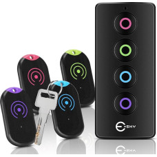 Esky Ultra Slim Key Finder, Key Finder with 80 dB Beep - 2-Way Receiver for Finding Keys, Remote Control, Wallet, Pets & Mobile Phone Includes Batteries