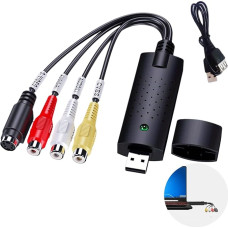 USB 2.0 garso ir vaizdo grabberis, VHS skaitmeninimo įrenginys Keitiklis Garso vaizdo kasetės Skaitmeninti VHS į kompiuterį į skaitmeninį keitiklį Vaizdo įrašymo kortelė, skirta 