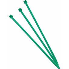 Žali nailoniniai 3,5 x 280 mm kabelių raiščiai (100 vnt.) - idealiai tinka kabeliams tvarkyti ir elementams tvirtinti įvairiose srityse.