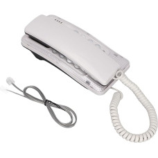 ciciglow Corded Telephone, KXT-438 Home Telephone, Corded Phone for Wall Mounting with Redial Quick Mute Function for Home, Hotel, School, Office (White)