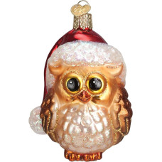 Old World Christmas Santa Owl Glass Blown Ornament