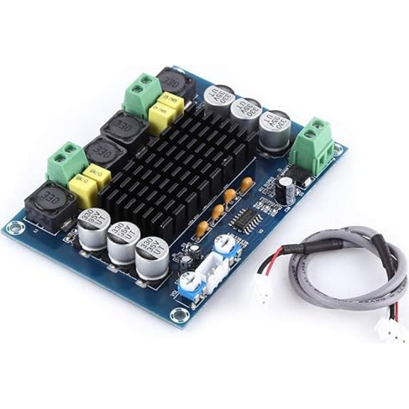 120W dviejų kanalų galios stiprintuvas Didelio našumo garso stiprintuvas DC 12V-26V 100 dB skaitmeninis stiprintuvas