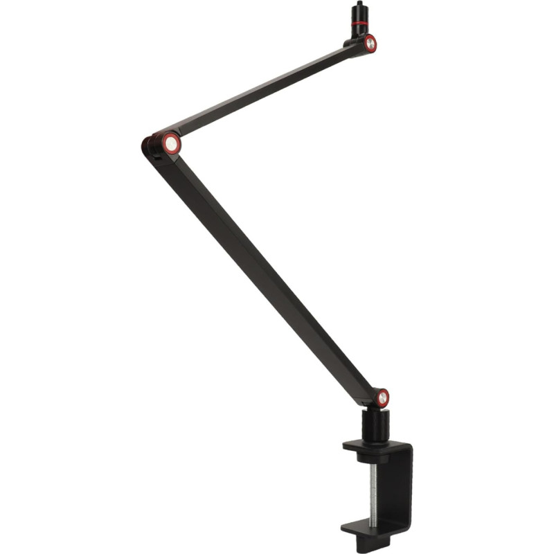 Sulankstomas besisukantis projektoriaus stovas su spaustuvu, 4,4 svarų apkrova, besisukančios rankos atrama, stalinis projektoriaus stovas svetainei, 1/4 colio tvirtinimo varžtas,