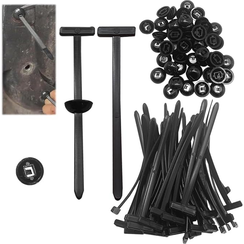 FUG Universal-Kabelbinderschnalle, nailonas, tvirtas, atsparus, skirtas remontuoti, 150 Stück